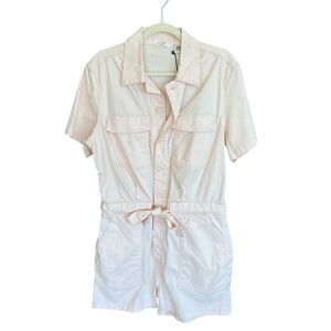 Levi's Pink Cream Short Sleeve Romper Women’s Large NWT Casual Spring Beach